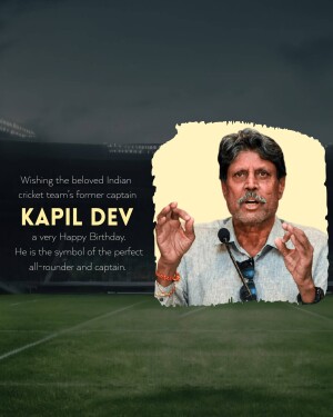 Happy Birthday Kapil Dev - Poster, Wishes Images Free Download 31 Kapil Dev Birthday download hd images